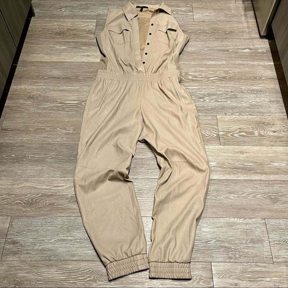 BCBCMaxAzria Sz S Leather Jumpsuit